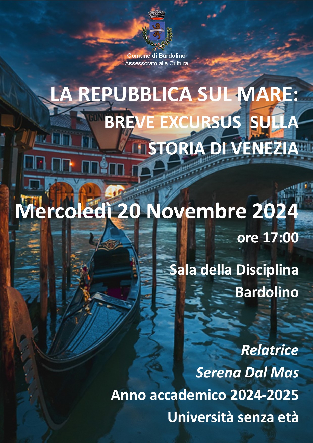 Università senza età di Bardolino mercoledì 20/11/2024