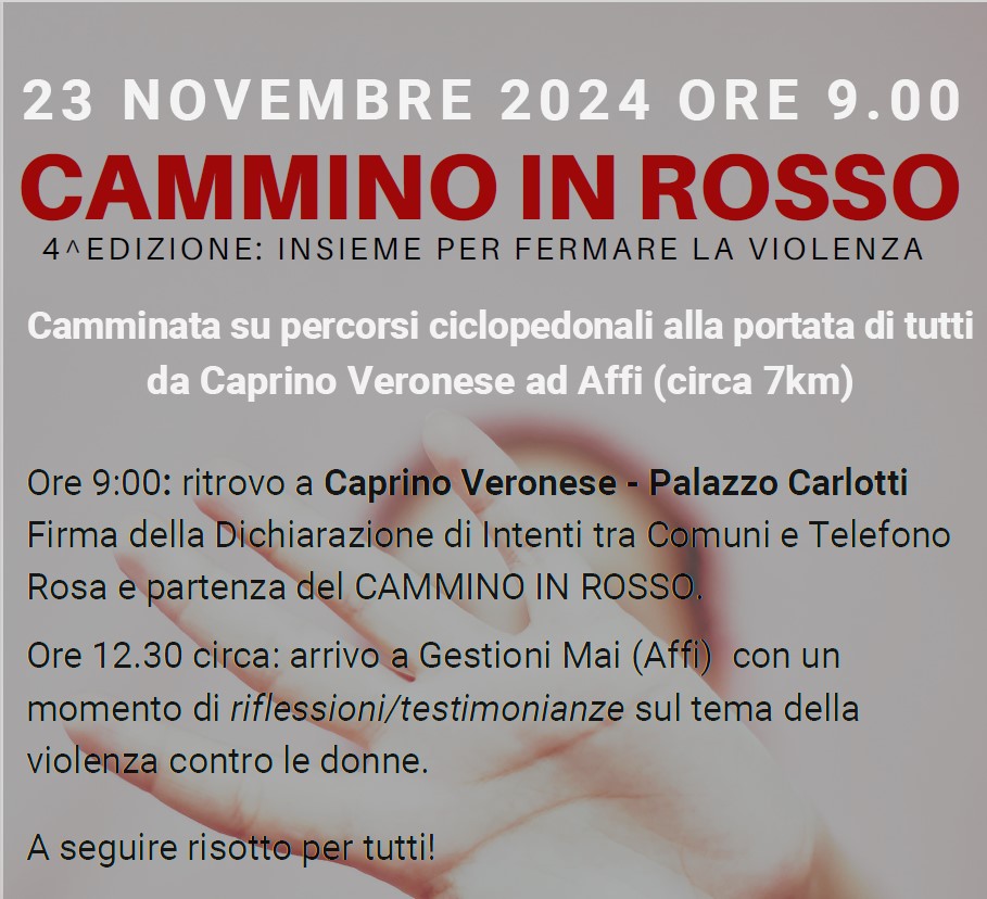 Cammino in Rosso  - quarta edizione, insieme per fermare la violenza